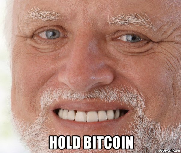  hold bitcoin, Мем Дед Гарольд