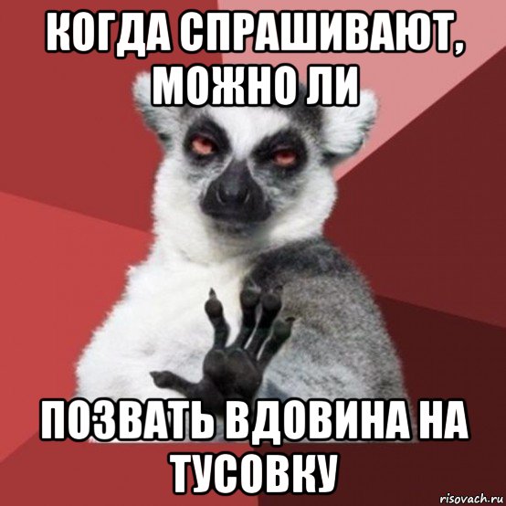 когда спрашивают, можно ли позвать вдовина на тусовку, Мем Узбагойзя