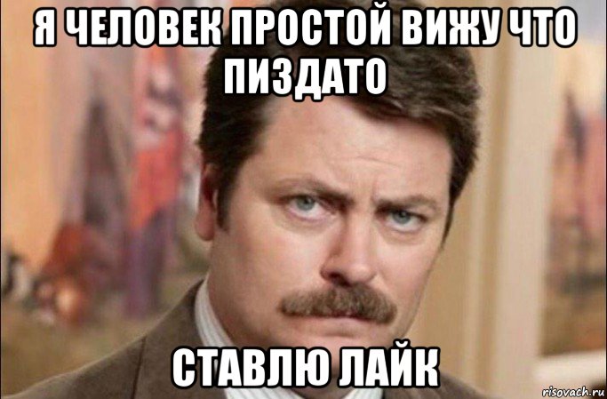 я человек простой вижу что пиздато ставлю лайк, Мем  Я человек простой