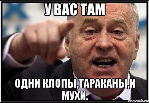 у вас там одни клопы,тараканы,и мухи.