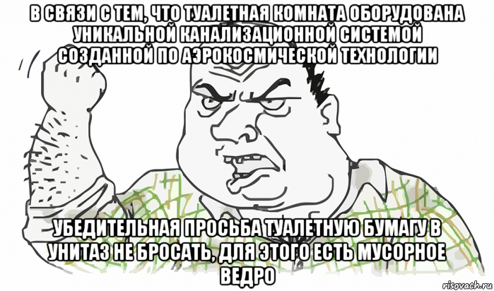 Бумагу в унитаз не бросать картинки прикольные