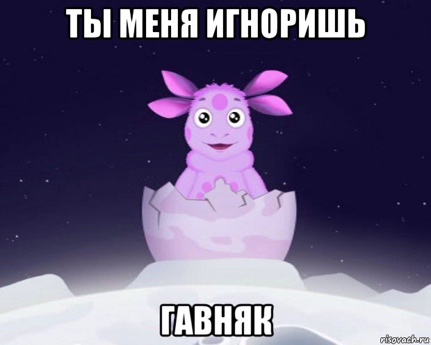 ты меня игноришь гавняк