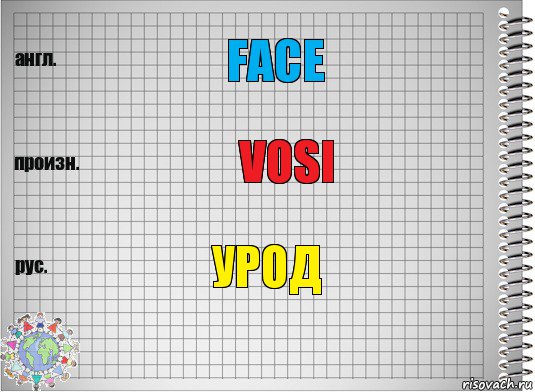 FACE VOSI урод, Комикс  Перевод с английского