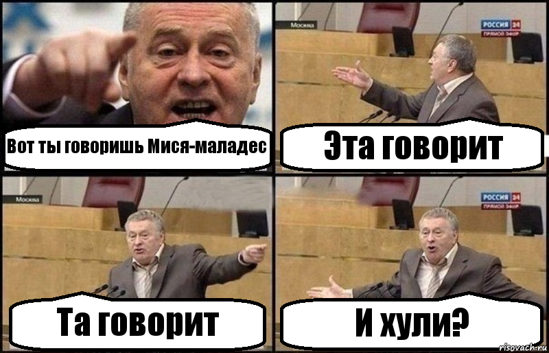 Вот ты говоришь Мися-маладес Эта говорит Та говорит И хули?, Комикс Жириновский