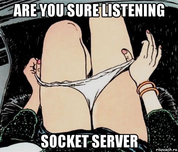 are you sure listening socket server, Мем А ты точно