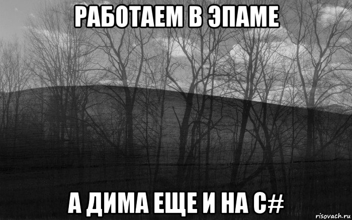 работаем в эпаме а дима еще и на c#, Мем безысходность тлен боль