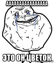 аааааааааааааааа это он цветок, Мем Forever Alone