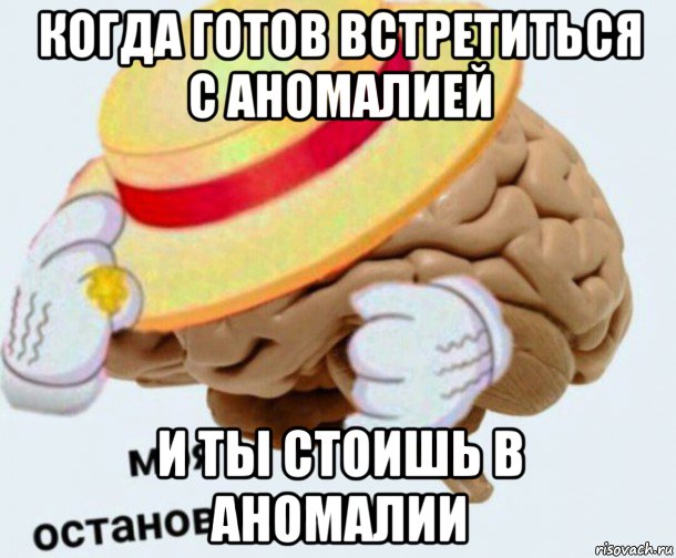 когда готов встретиться с аномалией и ты стоишь в аномалии, Мем   Моя остановочка мозг