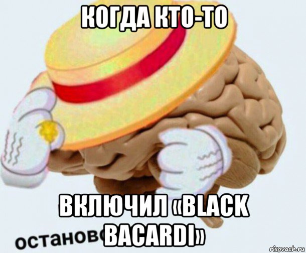 когда кто-то включил «black bacardi», Мем   Моя остановочка мозг