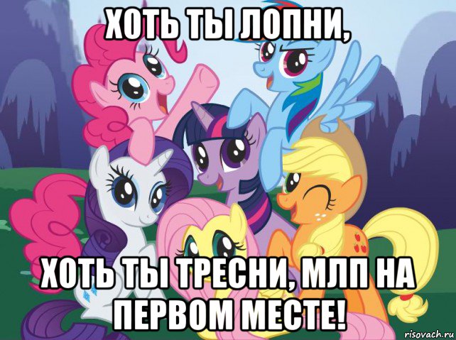 х0ть ты лопни, хоть ты тресни, млп на первом месте!, Мем My little pony