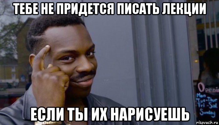 тебе не придется писать лекции если ты их нарисуешь, Мем Не делай не будет