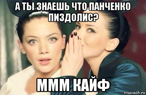 а ты знаешь что панченко пиздолис? ммм кайф, Мем  Он