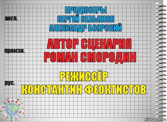 Роли озвучивали. Продюсеры Сергей Сельянов Александр Боярский. Автор сценария и Режиссер-постановщик. Автор сценария Режиссер художник постановщик. Авто сценария Режиссер.