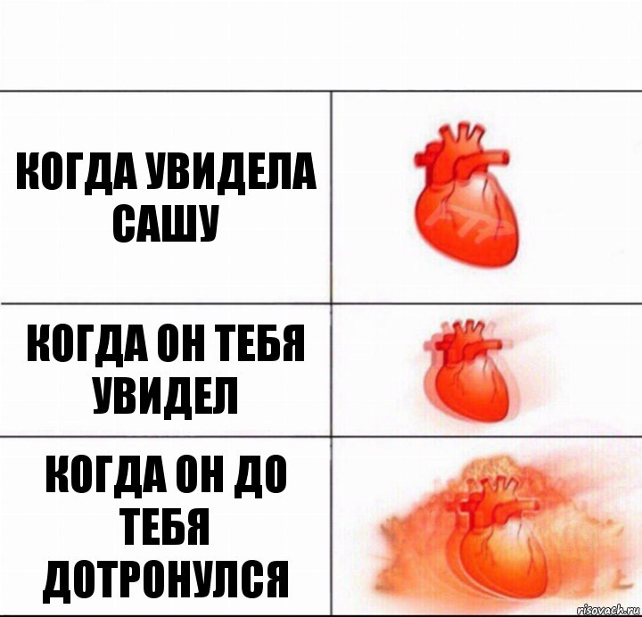 Когда увидела Сашу когда он тебя увидел когда он до тебя ДОТРОНУЛСЯ, Комикс  Расширяюшее сердце