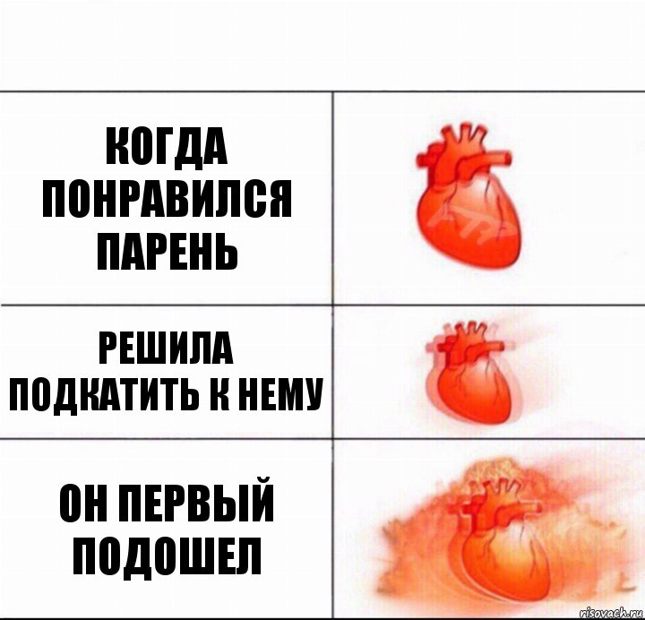 Когда понравился парень Решила подкатить к нему Он первый подошел, Комикс  Расширяюшее сердце