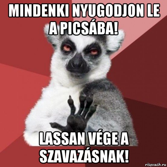 mindenki nyugodjon le a picsába! lassan vége a szavazásnak!, Мем Узбагойзя