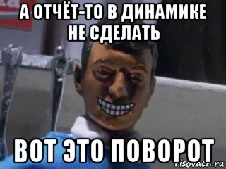 а отчёт-то в динамике не сделать вот это поворот, Мем Вот это поворот