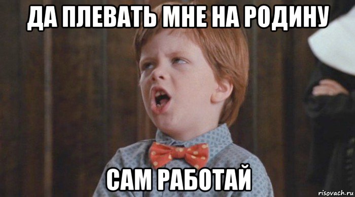 да плевать мне на родину сам работай