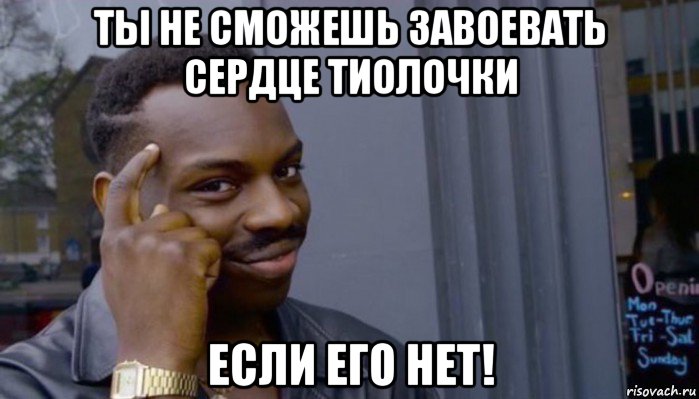 ты не сможешь завоевать сердце тиолочки если его нет!, Мем Не делай не будет