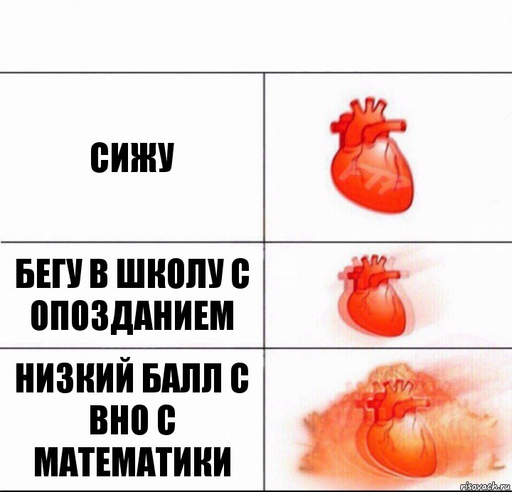 Сижу Бегу в школу с опозданием Низкий балл с ВНО с математики, Комикс  Расширяюшее сердце