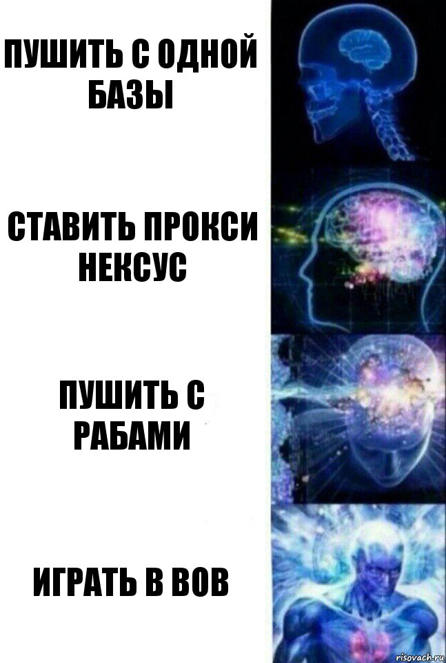 пушить с одной базы ставить прокси нексус пушить с рабами играть в ВОВ, Комикс  Сверхразум