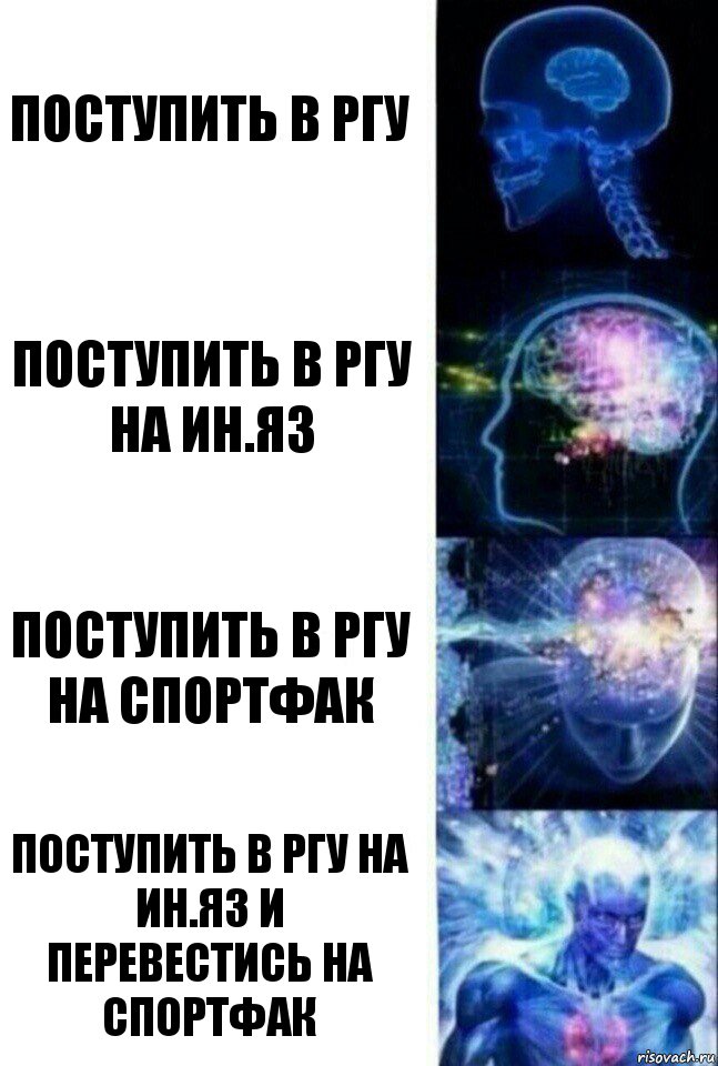 Поступить в ргу Поступить в ргу на ин.яз Поступить в ргу на спортфак Поступить в ргу на ин.яз и перевестись на спортфак, Комикс  Сверхразум