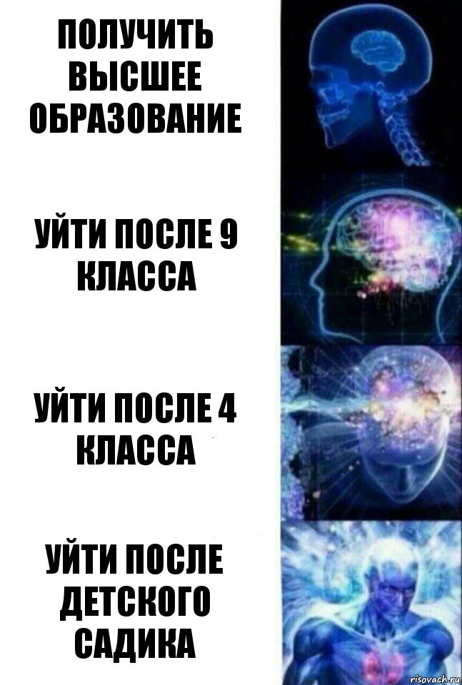 получить высшее образование уйти после 9 класса уйти после 4 класса уйти после детского садика, Комикс  Сверхразум