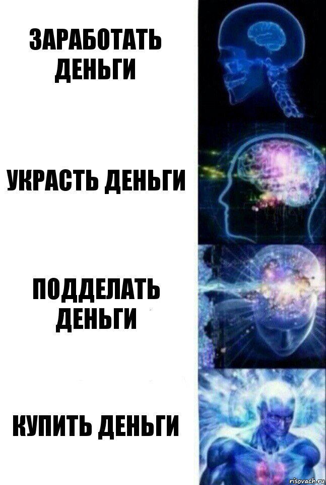 Заработать деньги Украсть деньги Подделать деньги Купить деньги, Комикс  Сверхразум