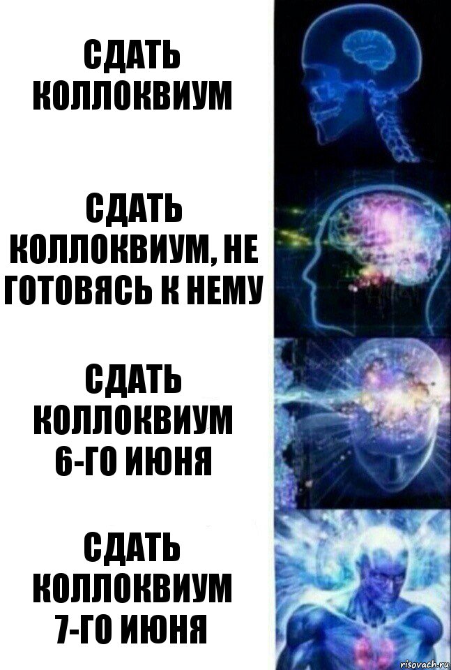 Сдать коллоквиум Сдать коллоквиум, не готовясь к нему Сдать коллоквиум 6-го июня Сдать коллоквиум 7-го июня, Комикс  Сверхразум