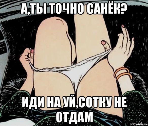 а,ты точно санёк? иди на уй,сотку не отдам, Мем А ты точно