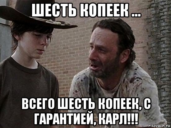 шесть копеек ... всего шесть копеек, с гарантией, карл!!!, Мем Карл