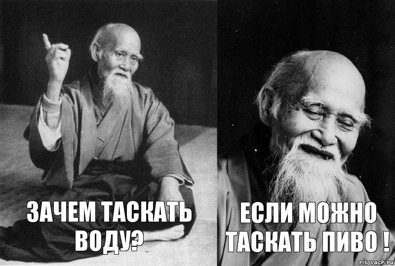 Зачем таскать воду? Если можно таскать пиво !, Комикс Мудрец-монах (2 зоны)