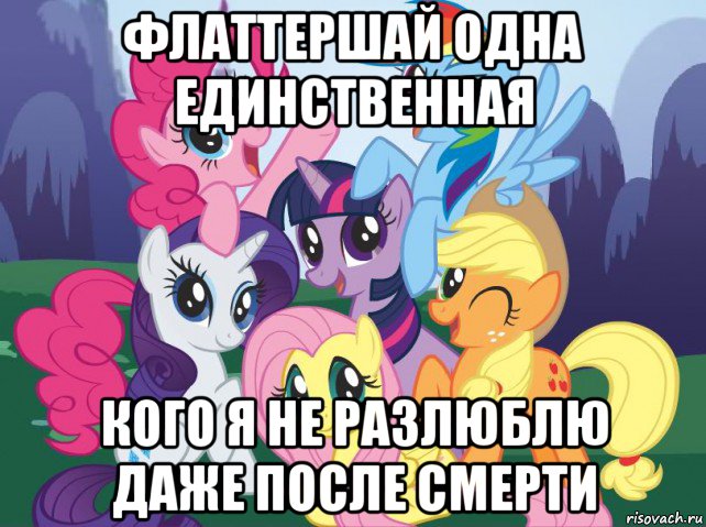 флаттершай одна единственная кого я не разлюблю даже после смерти, Мем My little pony