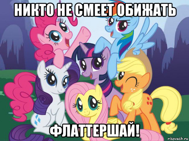 никто не смеет обижать флаттершай!, Мем My little pony