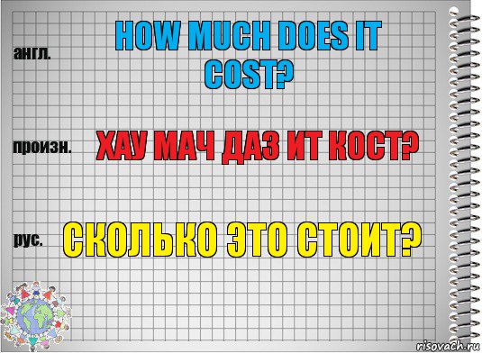 How much does it cost? Хау мач даз ит кост? сколько это стоит?, Комикс  Перевод с английского