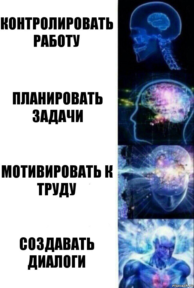 контролировать работу планировать задачи мотивировать к труду создавать диалоги, Комикс  Сверхразум