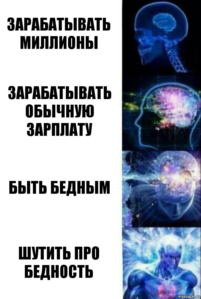 Зарабатывать миллионы Зарабатывать обычную зарплату Быть бедным Шутить про бедность, Комикс  Сверхразум