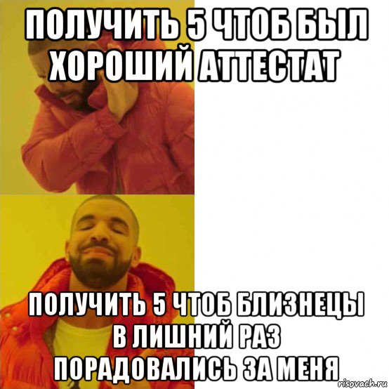 получить 5 чтоб был хороший аттестат получить 5 чтоб близнецы в лишний раз порадовались за меня, Комикс Тимати да нет