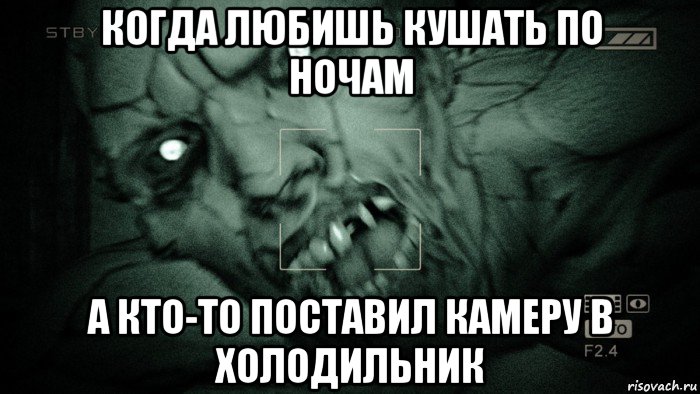 когда любишь кушать по ночам а кто-то поставил камеру в холодильник, Мем Аутласт