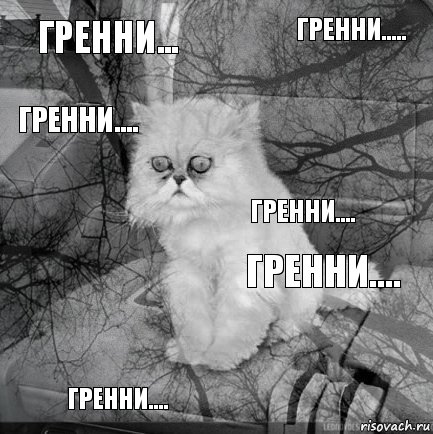 гренни... гренни....  гренни....  гренни.....  гренни....  гренни...., Комикс  кот безысходность