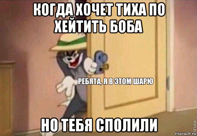 когда хочет тиха по хейтить боба но тебя сполили, Мем    Ребята я в этом шарю