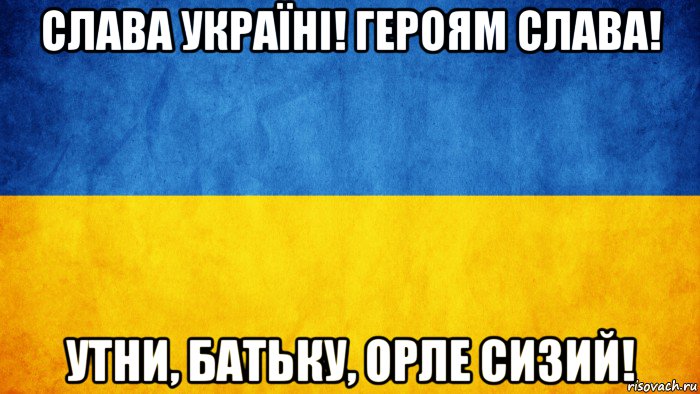 слава україні! героям слава! утни, батьку, орле сизий!, Мем Слава Україні