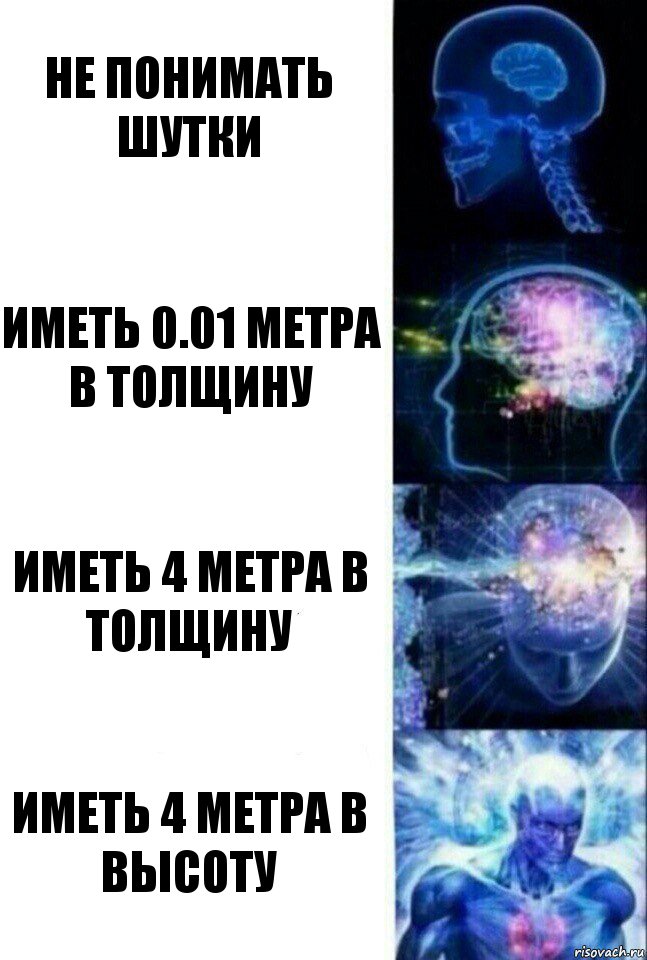 не понимать шутки иметь 0.01 метра в толщину иметь 4 метра в толщину иметь 4 метра в высоту, Комикс  Сверхразум