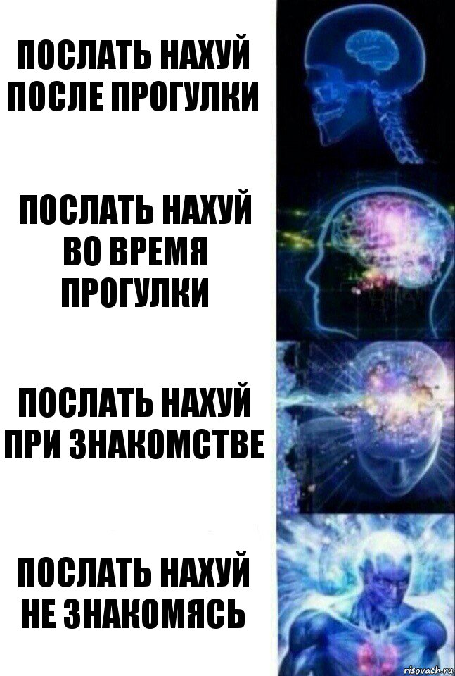 Послать нахуй после прогулки Послать нахуй во время прогулки Послать нахуй при знакомстве Послать нахуй не знакомясь, Комикс  Сверхразум