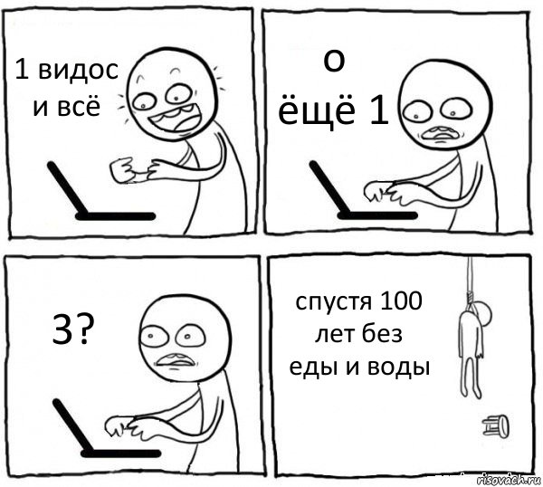 1 видос и всё о ёщё 1 3? спустя 100 лет без еды и воды, Комикс интернет убивает