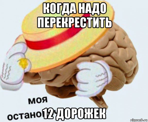 когда надо перекрестить 12 дорожек, Мем   Моя остановочка мозг