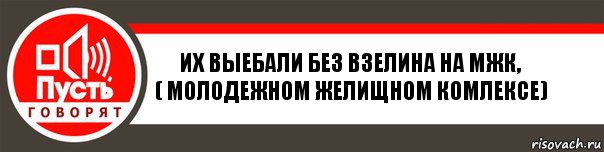 Их выебали без взелина на мжк,
( молодежном желищном комлексе), Комикс   пусть говорят