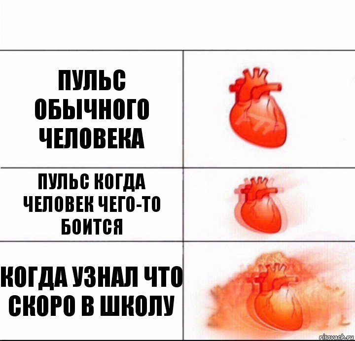 пульс обычного человека пульс когда человек чего-то боится когда узнал что скоро в школу, Комикс  Расширяюшее сердце