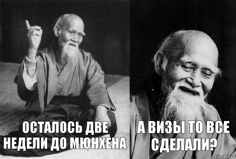 Осталось две недели до Мюнхена А визы то все сделали?, Комикс Мудрец-монах (2 зоны)