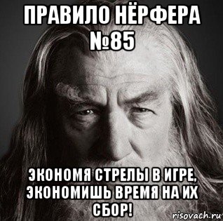 правило нёрфера №85 экономя стрелы в игре, экономишь время на их сбор!